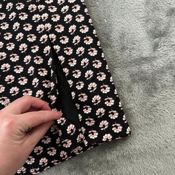 J. Crew Factory Floral Pull On Skirt 3X 3XL Front Slit Lined - Picture 2 of 8